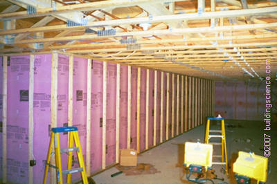 Photo_04: Rigid insulation/frame wall under construction