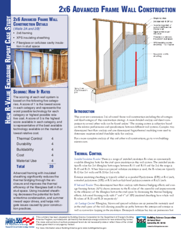 Advanced Framing: Minimal Framing at Doors and Windows